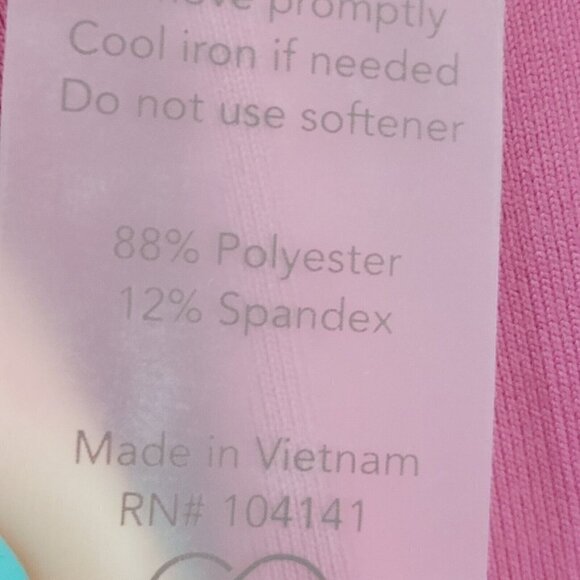 Calia Flow Sz X Small Activewear Shirt Ruched Long Sleeve Tee Dark Pink NWOT - Picture 7 of 7